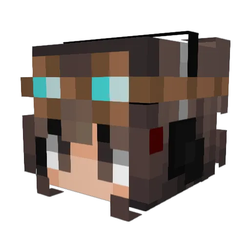 ThaScary Minecraft avatar head, 3D render