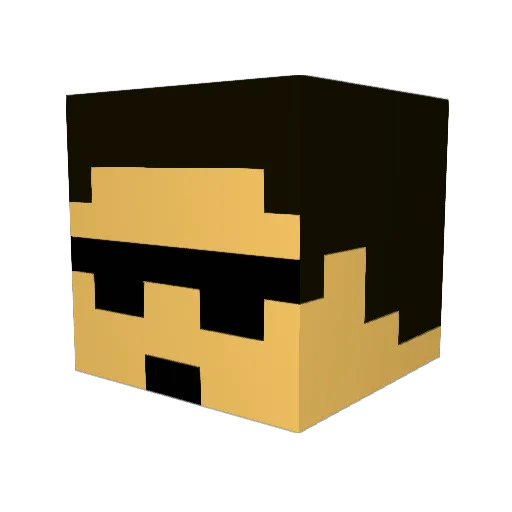 ThaT Minecraft avatar head, 3D render