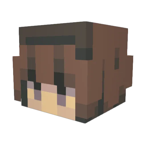 Thaamira Minecraft avatar head, 3D render