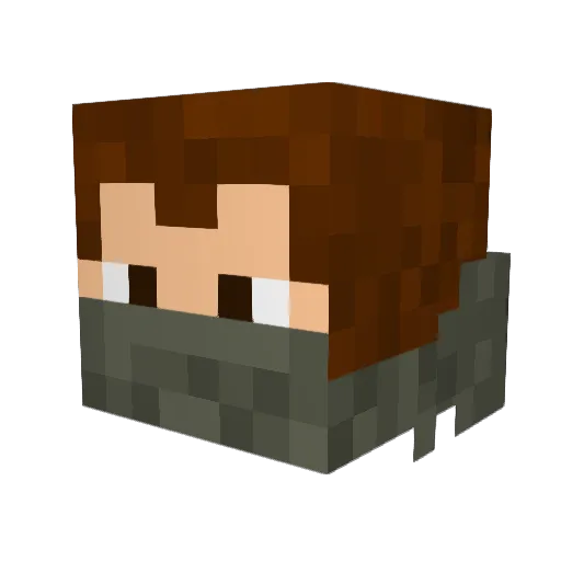 Thack251 Minecraft avatar head, 3D render
