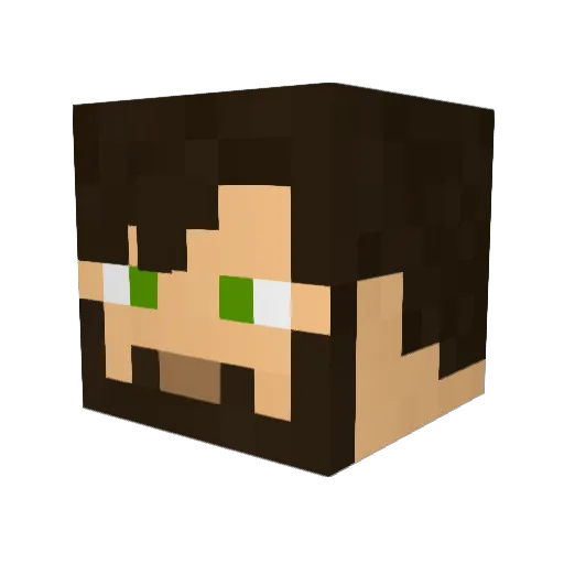 Thacraft Minecraft avatar head, 3D render
