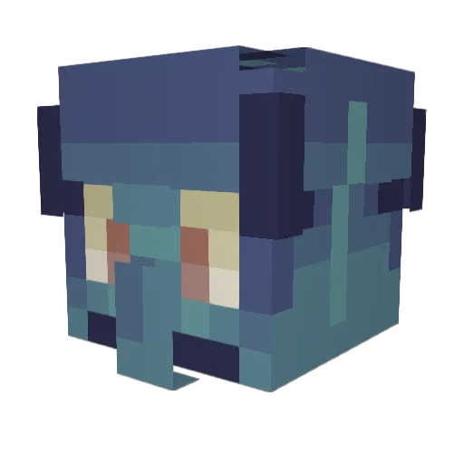 ThadaeusTentakel Minecraft avatar head, 3D render