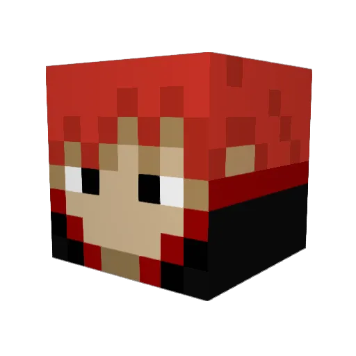 Thadarklord77 Minecraft avatar head, 3D render