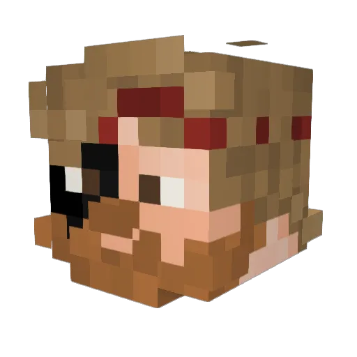 Thadeya Minecraft avatar head, 3D render
