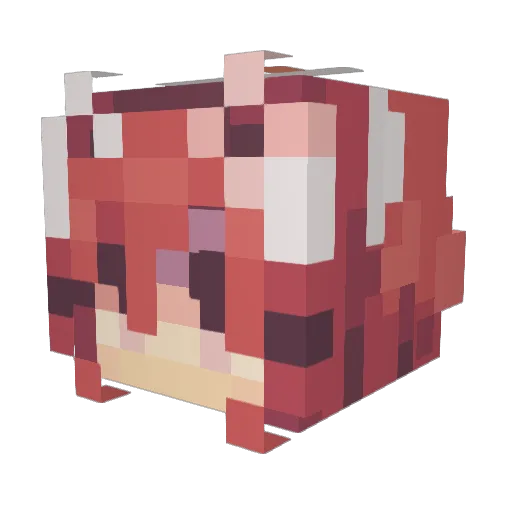 Thaelu9851 Minecraft avatar head, 3D render