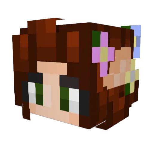 Thaelwen Minecraft avatar head, 3D render