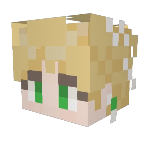 Thaga2099 Minecraft avatar head, 3D render