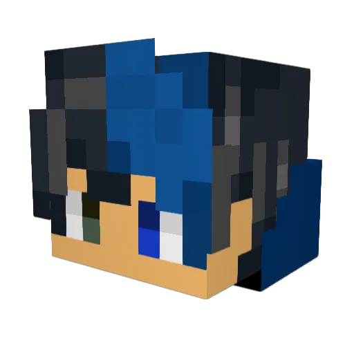 Thags09 Minecraft avatar head, 3D render