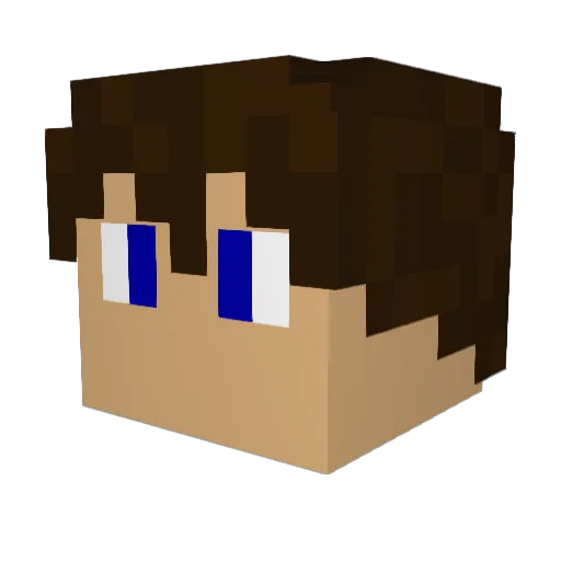 Thahgl Minecraft avatar head, 3D render