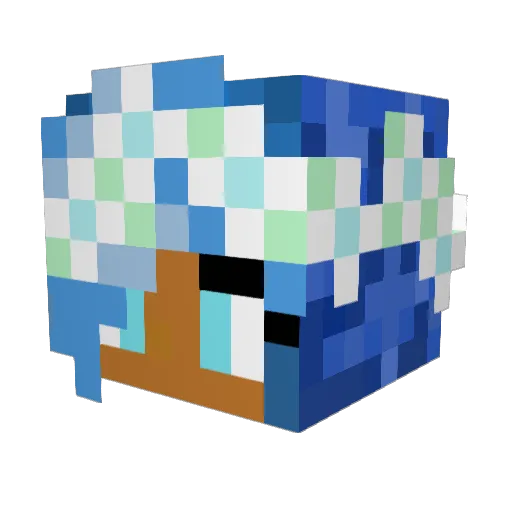 ThaiThai_ Minecraft avatar head, 3D render