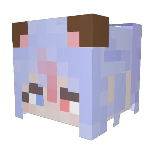 Thai_bear Minecraft avatar head, 3D render