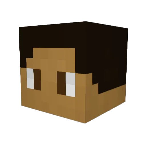 Thaibe Minecraft avatar head, 3D render