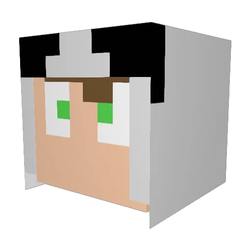 Thaibomosier Minecraft avatar head, 3D render