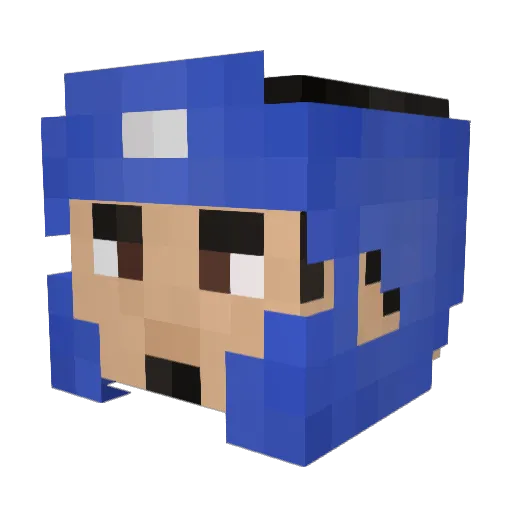 Thaiboxer Minecraft avatar head, 3D render