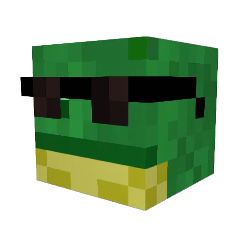 Thaiisking Minecraft avatar head, 3D render