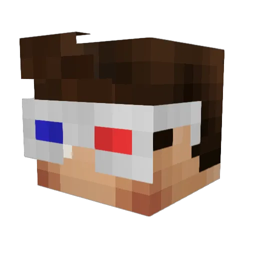 Thaiko Minecraft avatar head, 3D render