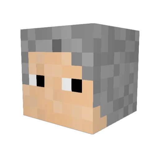 Thailauch Minecraft avatar head, 3D render