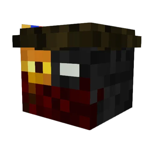 ThakAttack Minecraft avatar head, 3D render