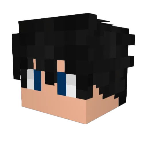 Thakaeng Minecraft avatar head, 3D render