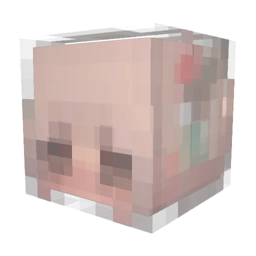 Thalany Minecraft avatar head, 3D render