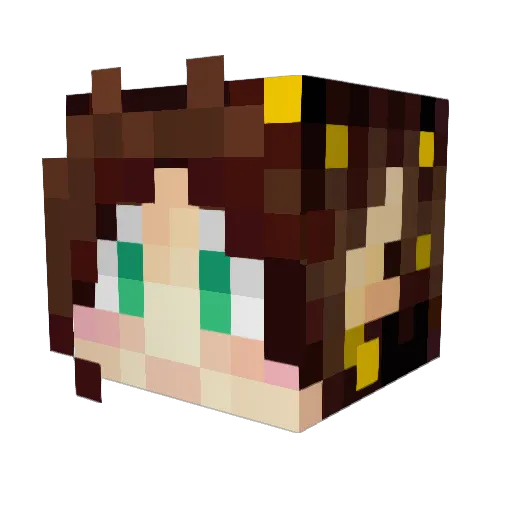 ThalassaMermaid Minecraft avatar head, 3D render