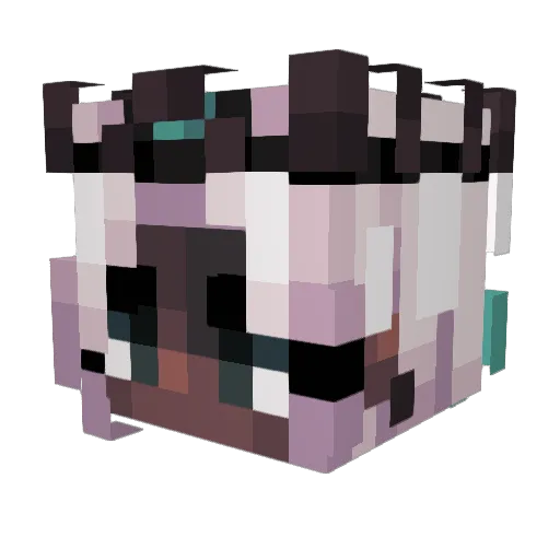 Thalia24 Minecraft avatar head, 3D render