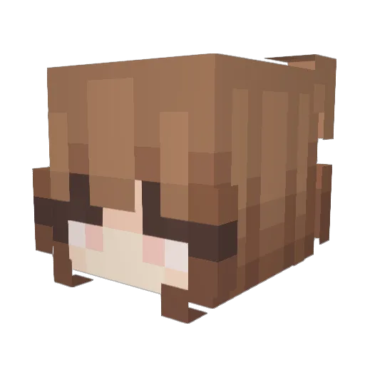 Thaliana__ Minecraft avatar head, 3D render