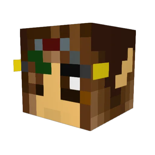 Thaliaorion Minecraft avatar head, 3D render