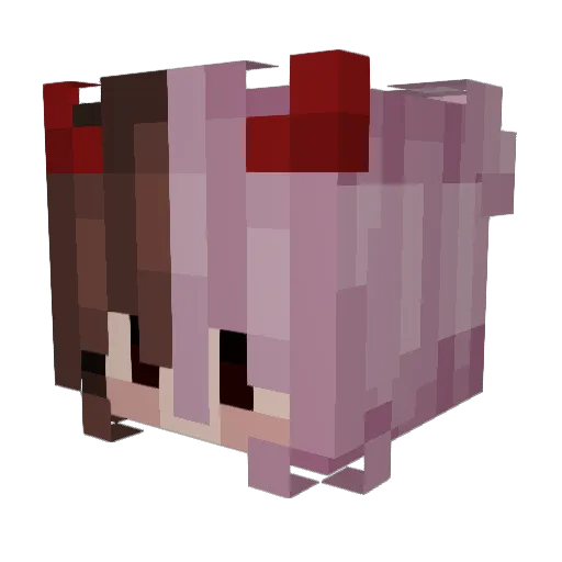 Thaliho Minecraft avatar head, 3D render