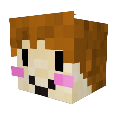 Thallerr Minecraft avatar head, 3D render