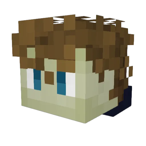 Thallicus Minecraft avatar head, 3D render