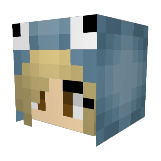 Thaloki Minecraft avatar head, 3D render