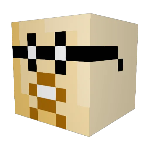 Thamael Minecraft avatar head, 3D render