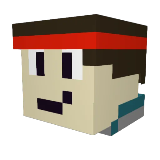 Thambor Minecraft avatar head, 3D render