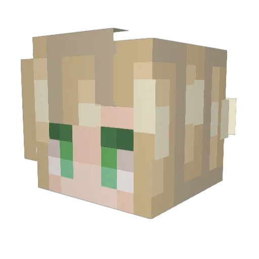 ThanKyuu47 Minecraft avatar head, 3D render