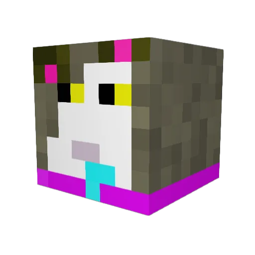 ThanaBaby Minecraft avatar head, 3D render