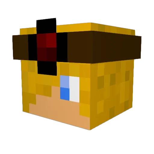 Thanaelys Minecraft avatar head, 3D render