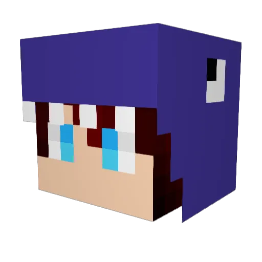 Thanapong Minecraft avatar head, 3D render