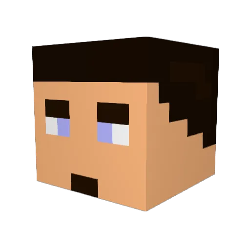 Thanatos128 Minecraft avatar head, 3D render