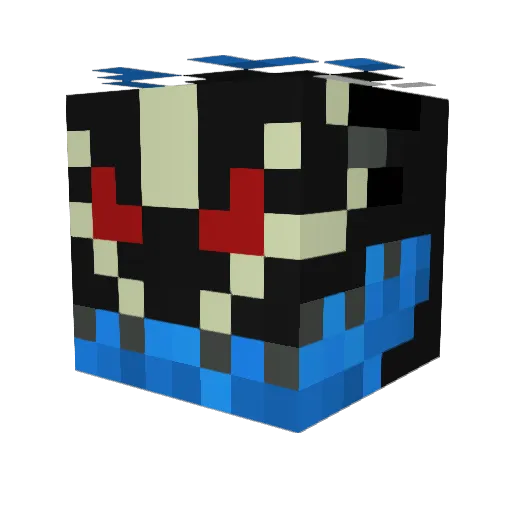 ThanatosHR Minecraft avatar head, 3D render