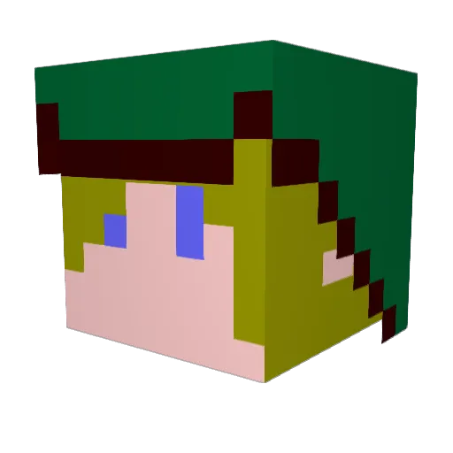 Thanatossssssss Minecraft avatar head, 3D render