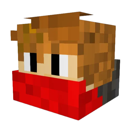 Thandercloud Minecraft avatar head, 3D render