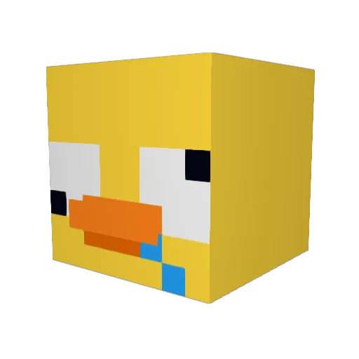 Thandrss Minecraft avatar head, 3D render
