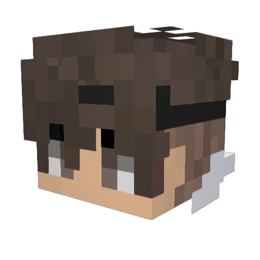 Thaneiro Minecraft avatar head, 3D render