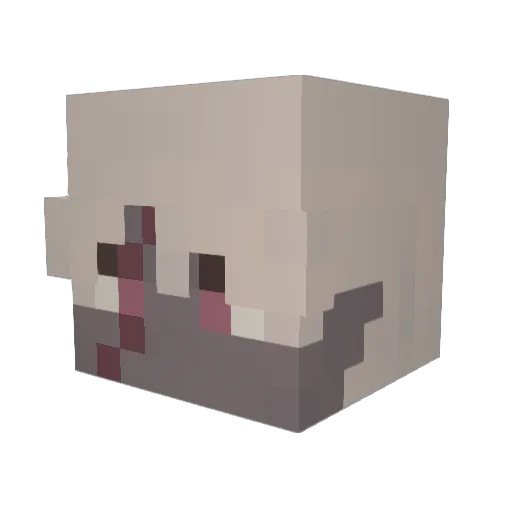 Thanhium Minecraft avatar head, 3D render