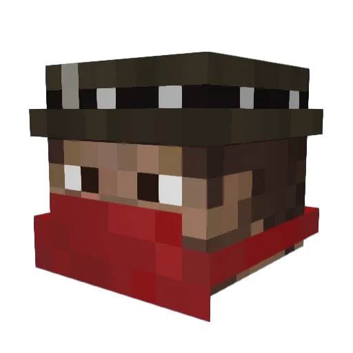 ThankSnake Minecraft avatar head, 3D render