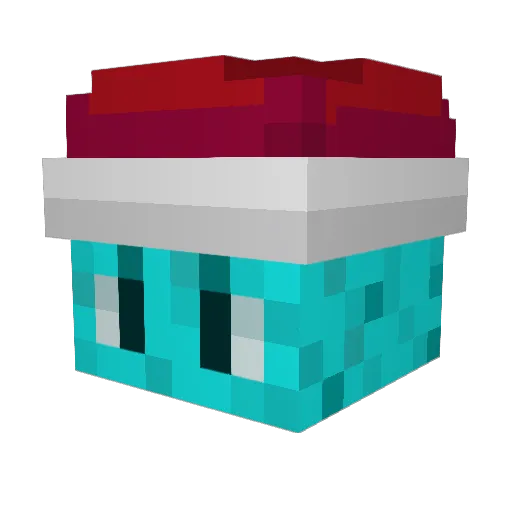 Thanking Minecraft avatar head, 3D render