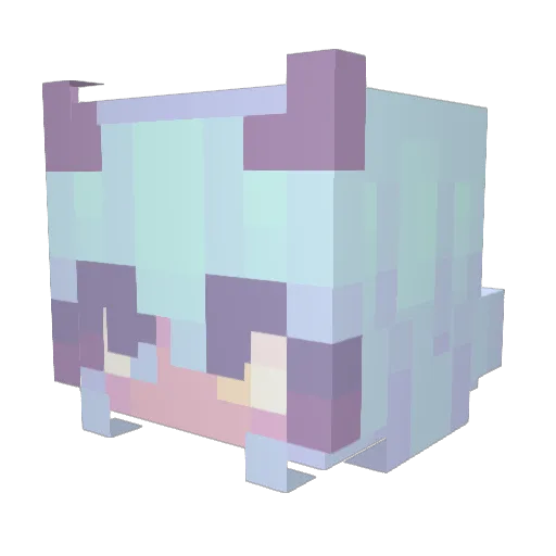 Thanoose Minecraft avatar head, 3D render