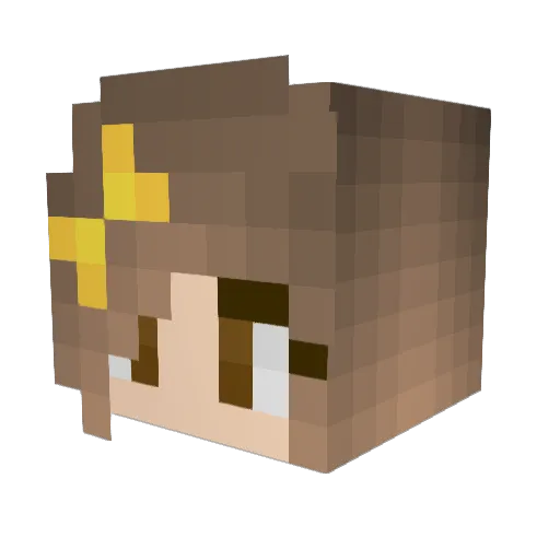 Thararen Minecraft avatar head, 3D render