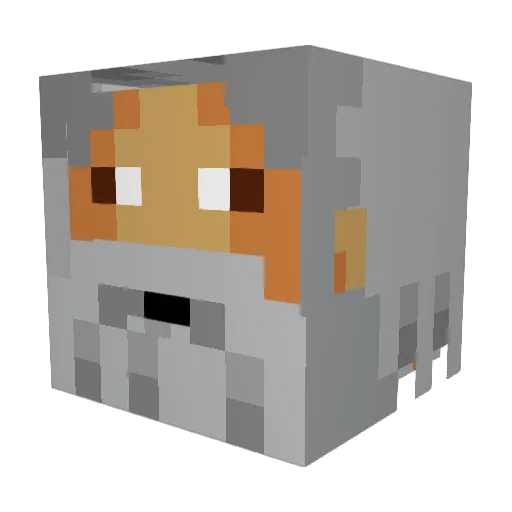 Tharathos Minecraft avatar head, 3D render